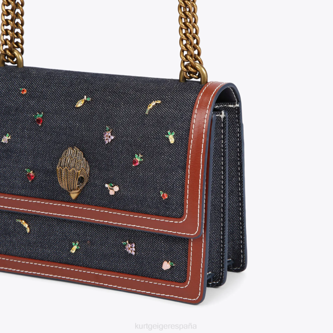 Kurt Geiger mujer bandolera londres shoreditch 2LPR121 | bolsas azul otro